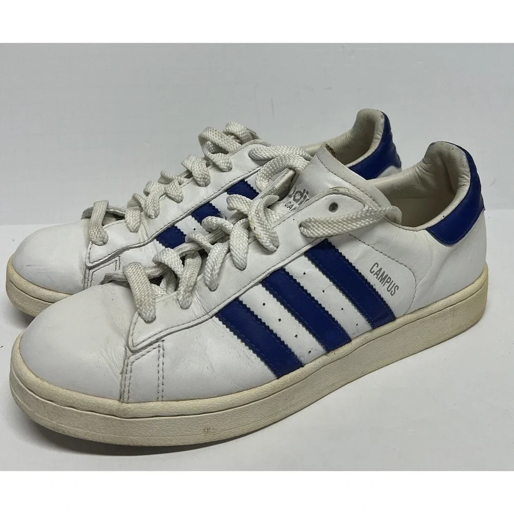 2003 ADIDAS Y2K Sport Blue Mens Campus Leather Suede Shoes Sneakers Size US‎ 8